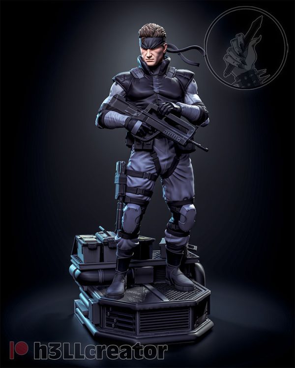 solid snake figürü 3d baskı metal gear solid koleksiyon heykeli craftverse