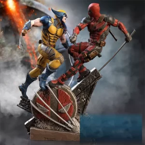 deadpool vs wolverine figürü 3d baskı marvel koleksiyon heykeli craftverse