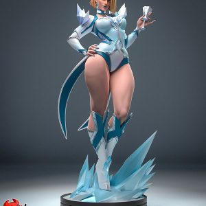 Emma Frost figürü – Marvel Comics White Queen karakteri, beyaz kostümlü yüksek detaylı koleksiyonluk model, Craftverse tasarımı