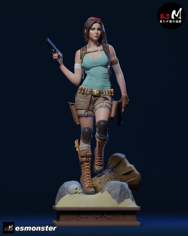 lara croft figürü tomb raider 3d baskı koleksiyon heykelcik craftverse